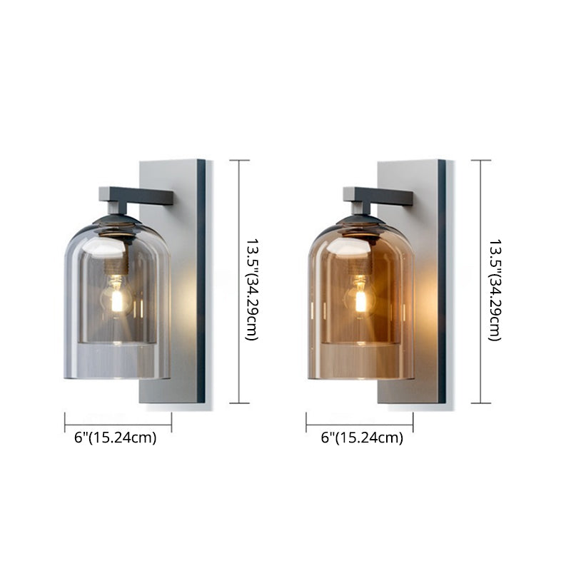 Exquisite Wall Light Sconce With Inner Glass Shade For Corridor And Bedroom