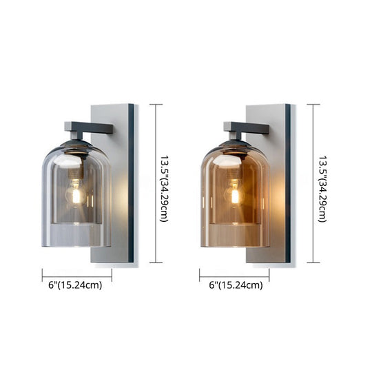 Exquisite Wall Light Sconce With Inner Glass Shade For Corridor And Bedroom