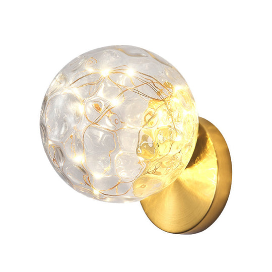 Bedside Glass Shade Wall Mount Light With Creative Star Design