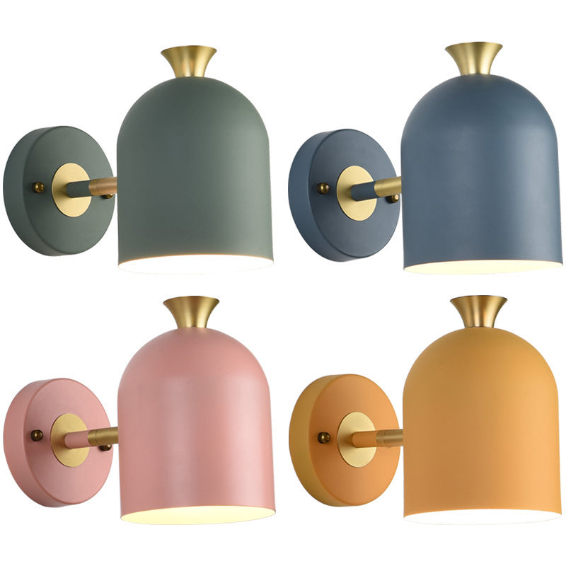 Nordic Wall Mounted Light: Simplicity Macaroon Metal Sconce - Bedroom Fixture