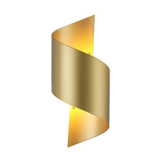 Mid-Century Wall Sconce Twist Ambient Lighting Lamp For Bedroom Living Room Gold