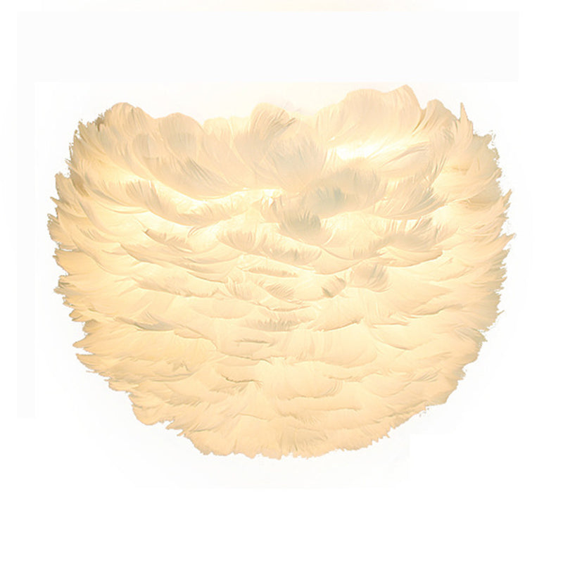 Modern Feather Wall Mount Lamp: Romantic & Cozy Sconce Lighting For Bedroom White / 3 Color