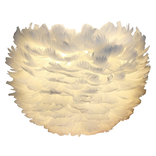 Modern Feather Wall Mount Lamp: Romantic & Cozy Sconce Lighting For Bedroom