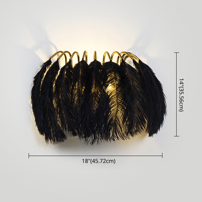 Nordic Feather Wall Sconce For Bedroom Ambient Lighting