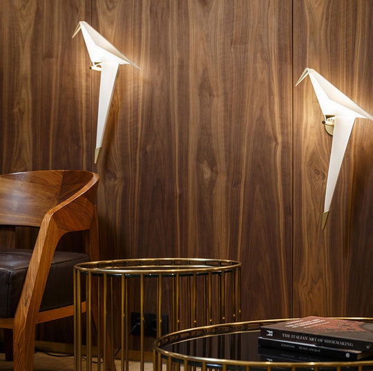 Bird Wall Sconce Led Acrylic Shade Light For Restaurant & Bedroom Decor