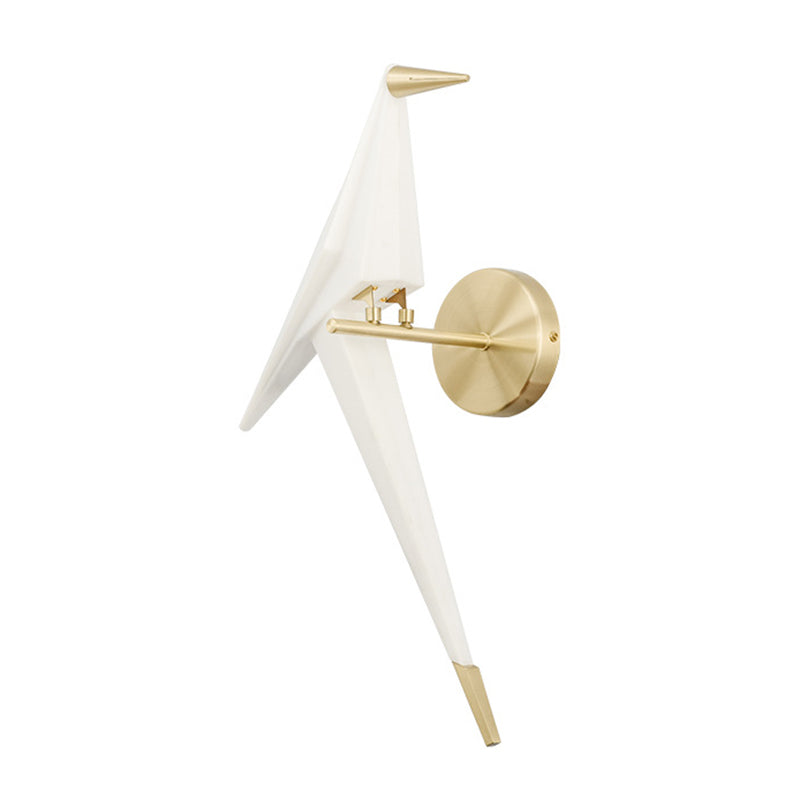 Bird Wall Sconce Led Acrylic Shade Light For Restaurant & Bedroom Decor White