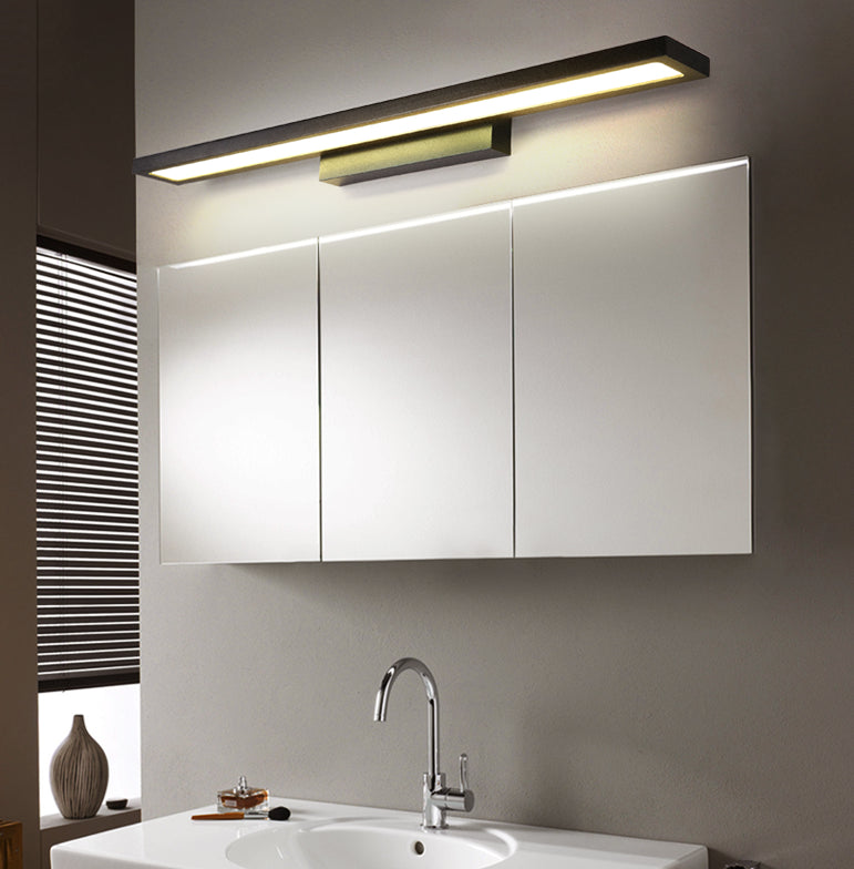 Modern Minimalist Vanity Wall Light In Aluminum With Rectangular Shape