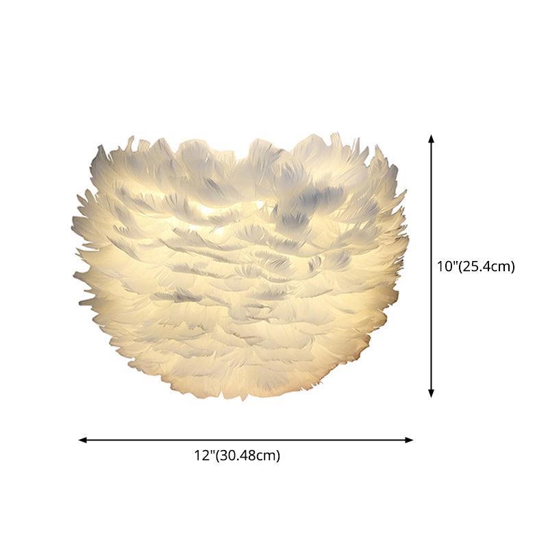 Modern Feather Wall Mount Lamp: Romantic & Cozy Sconce Lighting For Bedroom