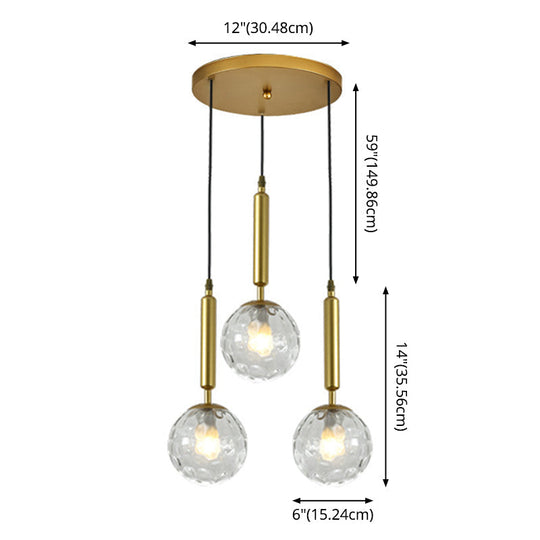 Sleek 3-Light Glass Pendant: Modern Creative Multi-Light Fixture For Clothing Stores