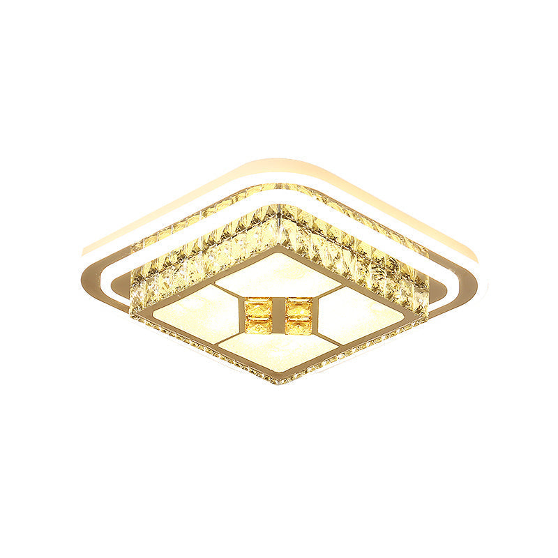 White Led Wide Ceiling Mount Flush Light Fixture - 14’/19.5’/23.5’ Width