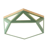 Geometric Acrylic Led Flush Light With Multiple Sizes And Color Options For Bedroom Ceiling - Modern