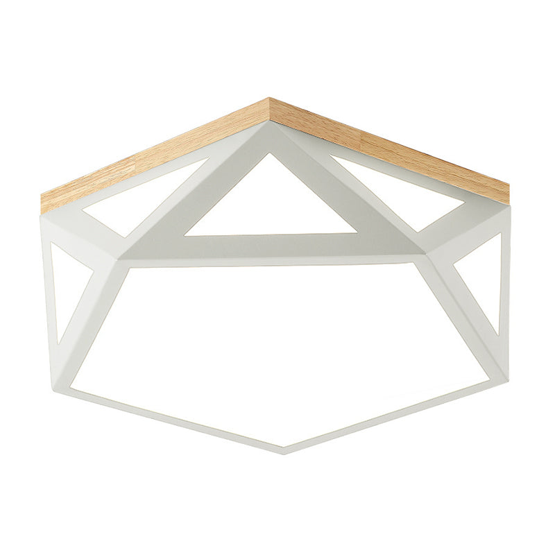 Geometric Acrylic Led Flush Light With Multiple Sizes And Color Options For Bedroom Ceiling - Modern