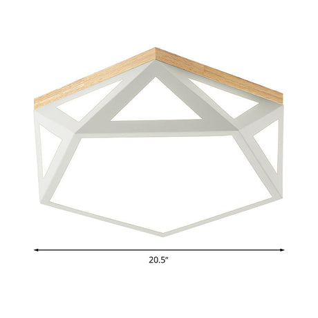 Geometric Acrylic Led Flush Light With Multiple Sizes And Color Options For Bedroom Ceiling - Modern