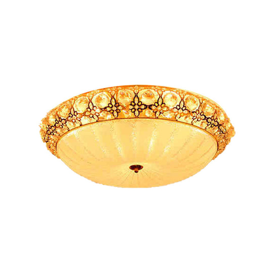 Modern Led Flushmount Ceiling Light - White Dimple Frosted Glass 16’/19.5’/23.5’ Dia Warm/White