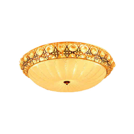 Modern Led Flushmount Ceiling Light - White Dimple Frosted Glass 16/19.5/23.5 Dia Warm/White