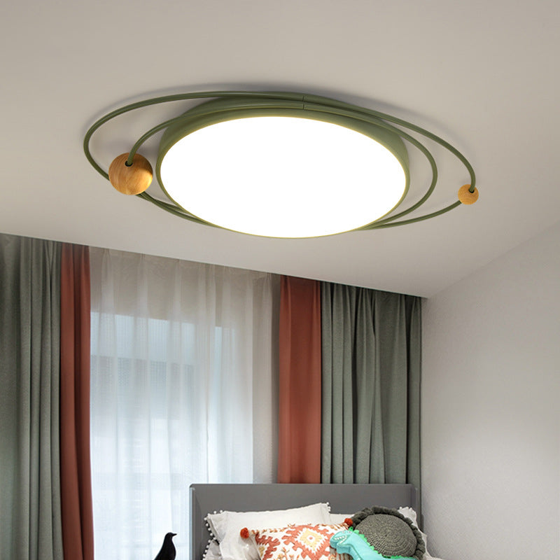 Modern Nordic Led Ceiling Lamp With Round Acrylic Design - 21/26/31 Gray/Green/White