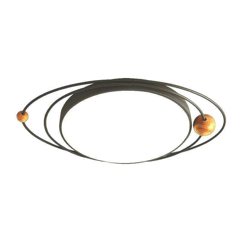 Modern Nordic Led Ceiling Lamp With Round Acrylic Design - 21/26/31 Gray/Green/White