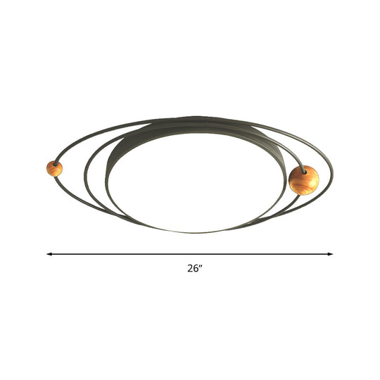 Modern Nordic Led Ceiling Lamp With Round Acrylic Design - 21’/26’/31’ Gray/Green/White