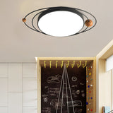 Modern Nordic Led Ceiling Lamp With Round Acrylic Design - 21/26/31 Gray/Green/White
