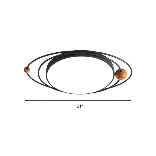 Modern Nordic Led Ceiling Lamp With Round Acrylic Design - 21’/26’/31’ Gray/Green/White