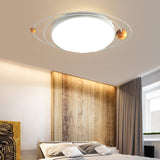 Modern Nordic Led Ceiling Lamp With Round Acrylic Design - 21’/26’/31’ Gray/Green/White