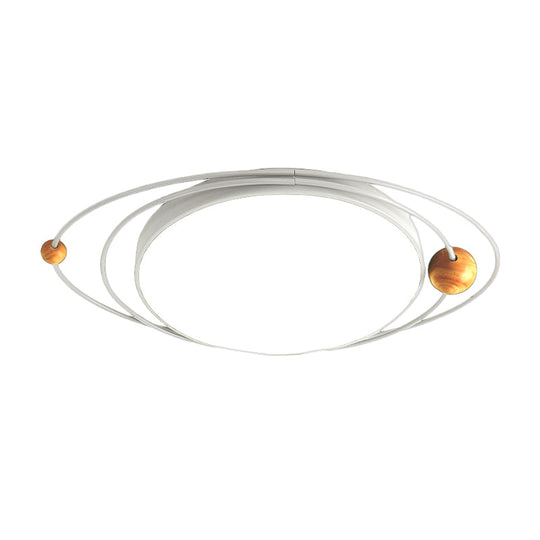 Modern Nordic Led Ceiling Lamp With Round Acrylic Design - 21’/26’/31’ Gray/Green/White