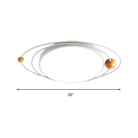 Modern Nordic Led Ceiling Lamp With Round Acrylic Design - 21’/26’/31’ Gray/Green/White