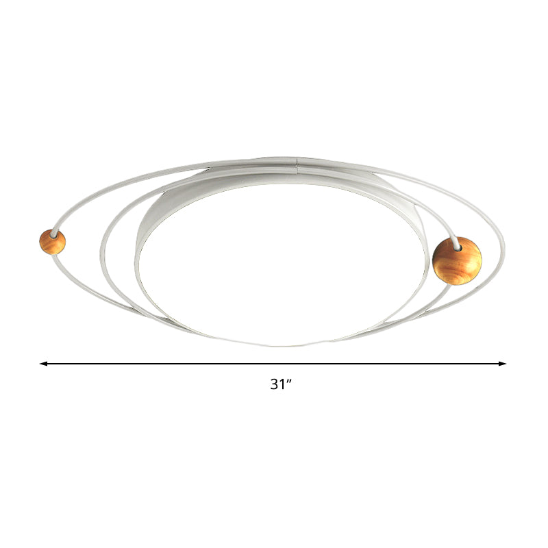 Modern Nordic Led Ceiling Lamp With Round Acrylic Design - 21’/26’/31’ Gray/Green/White