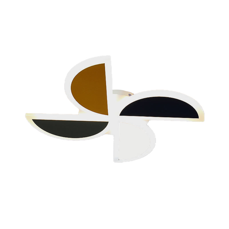 Nordic Windmill Acrylic Led Ceiling Lamp 19.5’/23.5’ Flush Mount Lighting - Green - Yellow -