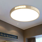 Flush Mounted Led Crystal Ceiling Light With Acrylic Shade - Rectangle/Round Options 16/19.5/23.5