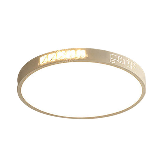 Flush Mounted Led Crystal Ceiling Light With Acrylic Shade - Rectangle/Round Options