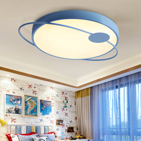Nordic Style Acrylic Led Flush Ceiling Light Fixture: 18/21.5/25.5 Diameter Round Shape Warm/White