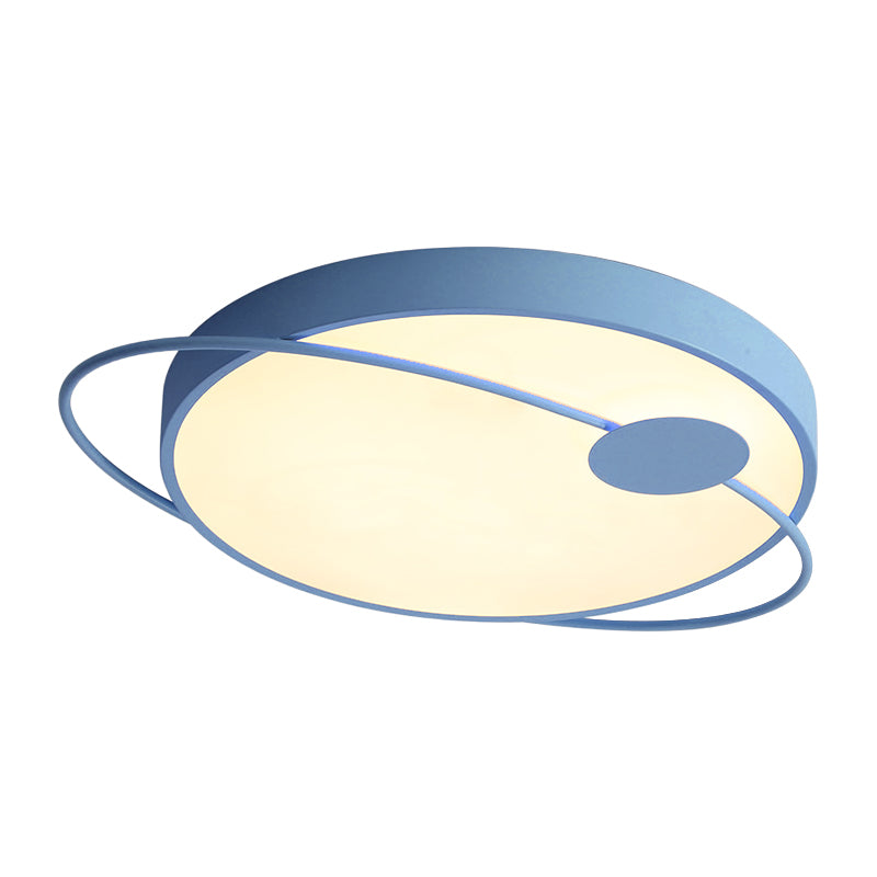 Nordic Style Acrylic Led Flush Ceiling Light Fixture: 18’/21.5’/25.5’ Diameter Round Shape