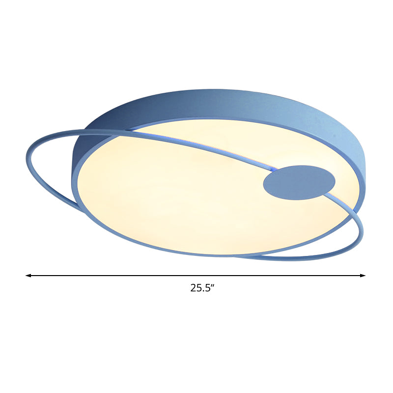 Nordic Style Acrylic Led Flush Ceiling Light Fixture: 18/21.5/25.5 Diameter Round Shape Warm/White