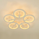 Sputnik Living Room Flush Mount Lamp - Simple Acrylic Light Fixture With Multiple Lighting Options