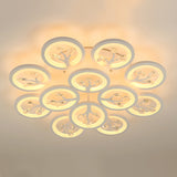 Sputnik Living Room Flush Mount Lamp - Simple Acrylic Light Fixture With Multiple Lighting Options