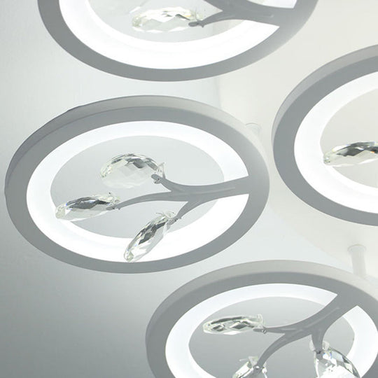 Sputnik Living Room Flush Mount Lamp - Simple Acrylic Light Fixture With Multiple Lighting Options