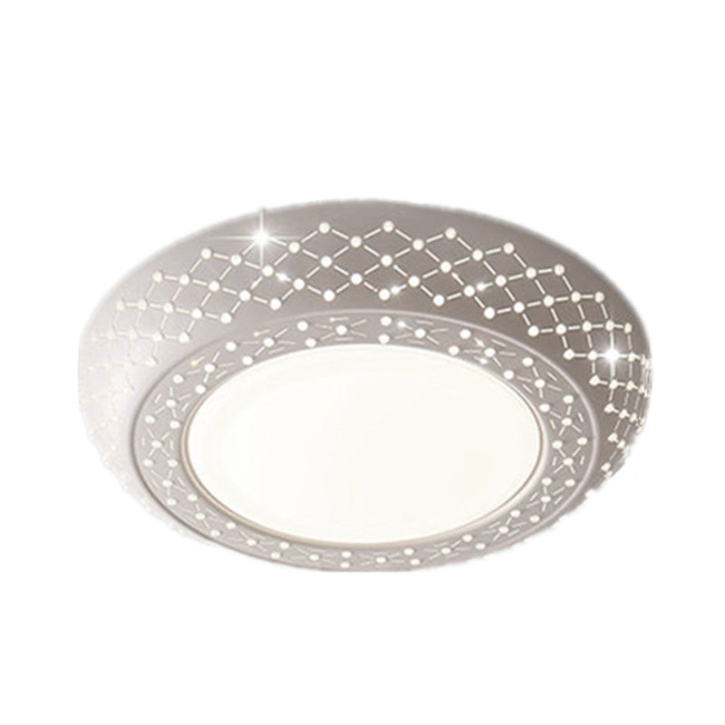 23’/35’ Simplistic Led Acrylic White Ceiling Light - Bedroom Flush Mount Lamp In White/3 Color