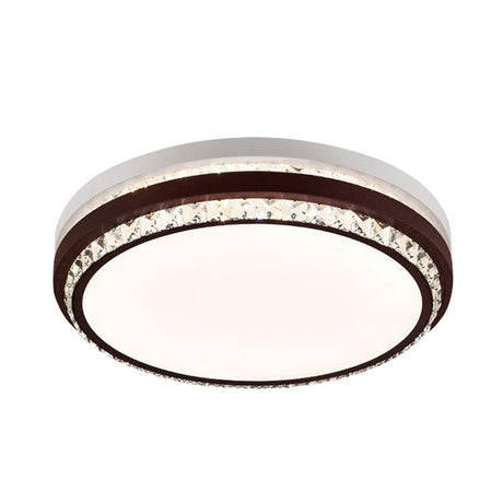 Modern Coffee Led Ceiling Light Fixture For Living Room - Dimmable Remote Control Multiple Shapes &