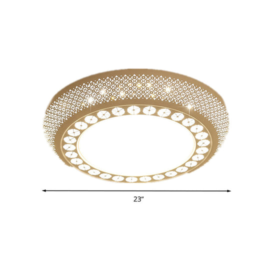 23’/35’ W Flush Mount Led Ceiling Light: Simple Cutout Design Acrylic White Bedroom Lighting In