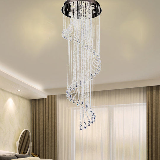 Modern Stainless - Steel Flush Mount Ceiling Light Fixture With 5 Bulbs