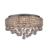 Cascading Crystal Ball Ceiling Light Fixture With 9 Lights In Modern Nickel Finish