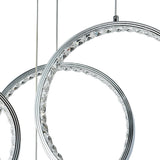 Minimalist Circle Crystal Pendant Light With 9 Warm Lights