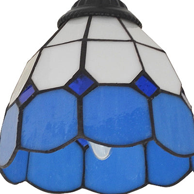 Tiffany Vintage Stained Glass Semi Flush Light Fixture - 3/5-Light Bowl Design For Bedroom Décor