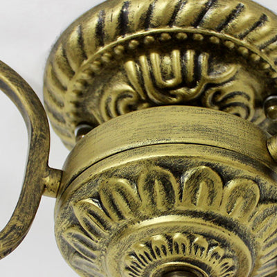 Stunning Tiffany Style Stained Glass Ceiling Light With Victorian Gem & Flower Design - 3 Semi