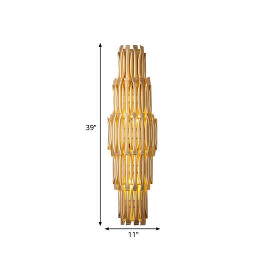 Traditional Style Gold Tiered Aluminum Sconce Light Fixture - 4/6 Lights Wall Mount Corridor