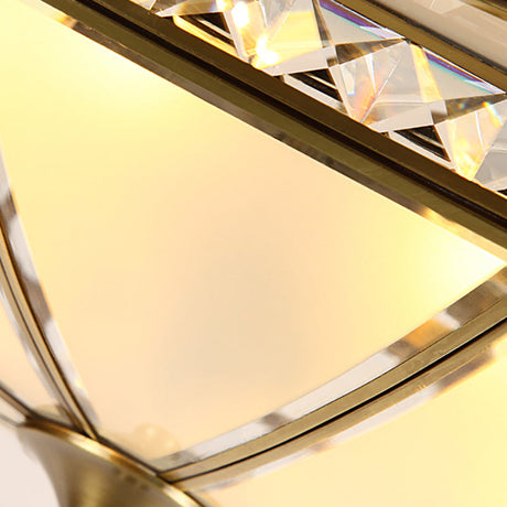 Traditional Opal Glass Bowl Ceiling Flush Mount With Gold Finish - Ideal For Bedroom Lighting