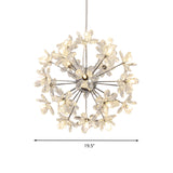 Contemporary Crystal Starburst Ceiling Light Fixture Chrome/Gold Chandelier Pendant