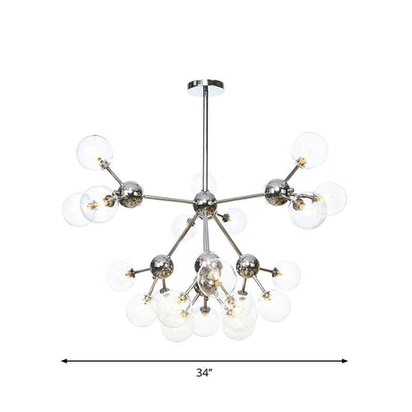 Industrial Style Hanging Chandelier Light With Amber/Clear/Smoke Gray Glass In 3/9/12 Lights -