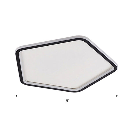Black Minimalist Led Ceiling Light In Warm/White Available 3 Sizes